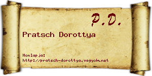 Pratsch Dorottya névjegykártya